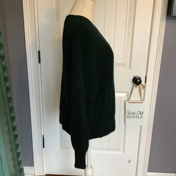 Skies Are Blue Dark Green Cardigan with Crystal Buttons - Picture 4 of 7